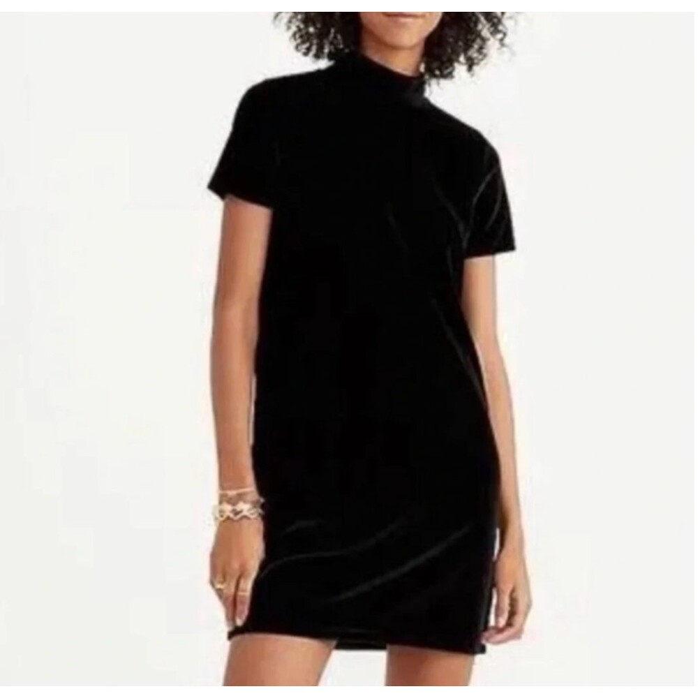Madewell Wmn Sz S Velvet Mini Shift Dress 90s Y2K Retro Whimsygoth Goblincore